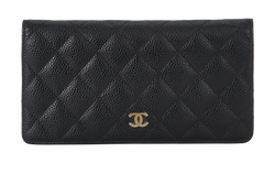 Chanel Long Wallet, Caviar Leather, Black, 17978592, 2*